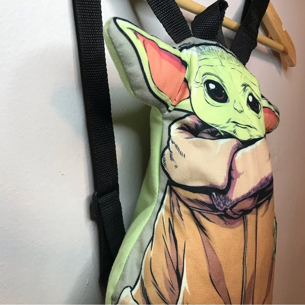 Star Wars Baby Yoda Plush Zip Backpack Kids Bag Boys Or Girls
